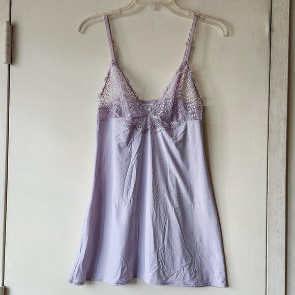 LA PERLA Studio Chemise Dress Slip Lavender Sheer Lace Design size 3